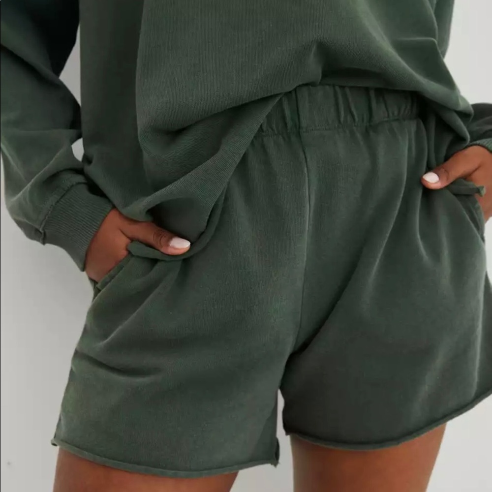 Aerie Real Good Fleece-Of-Mind High Waisted Short